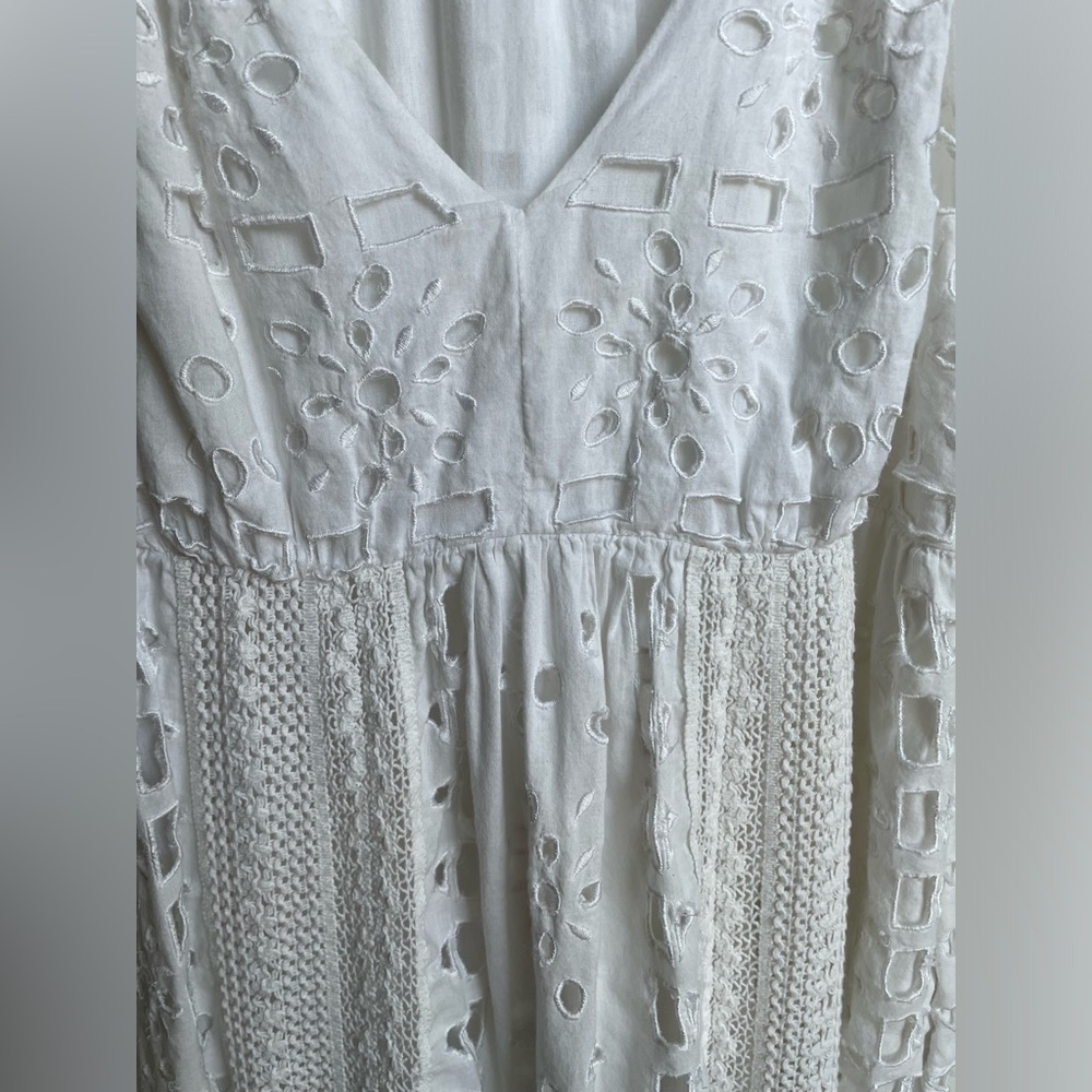 Michael Kors Eyelet Strappy Cotton Midi Dress - Picture 7 of 14